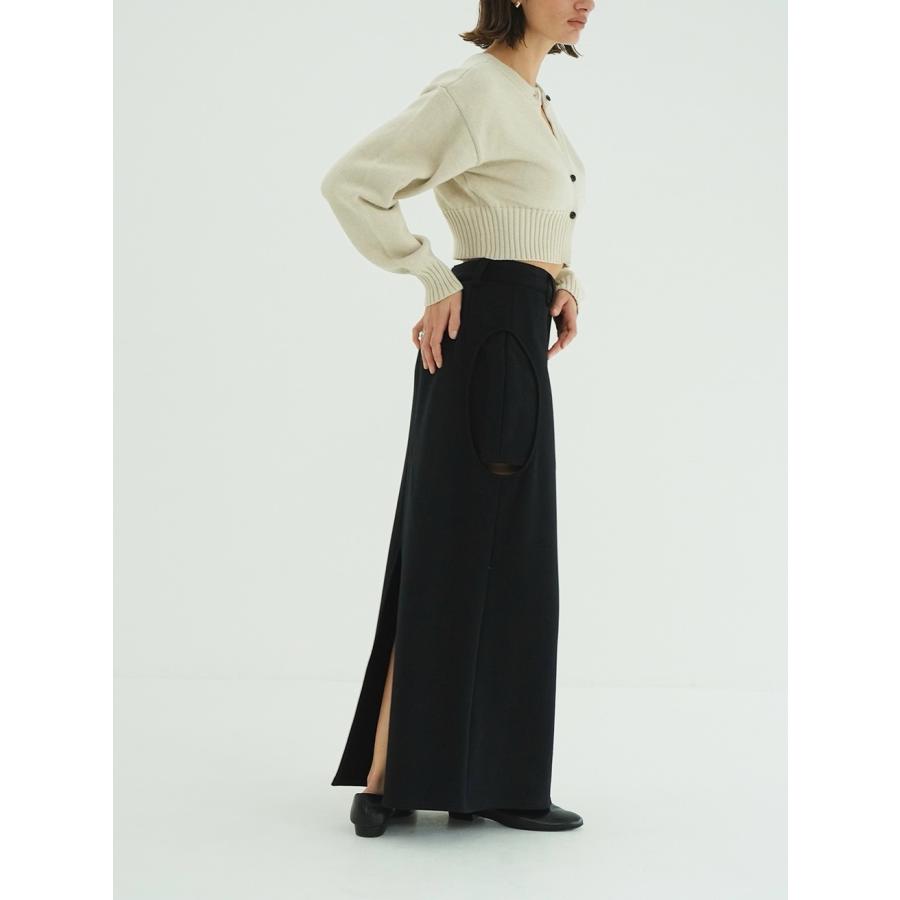 CLANE 26SS CIRCLE CUT SWEAT SKIRT ブラック 2 CLANE（クラネ） 即日発送 正規商品 サークルカット スウェット