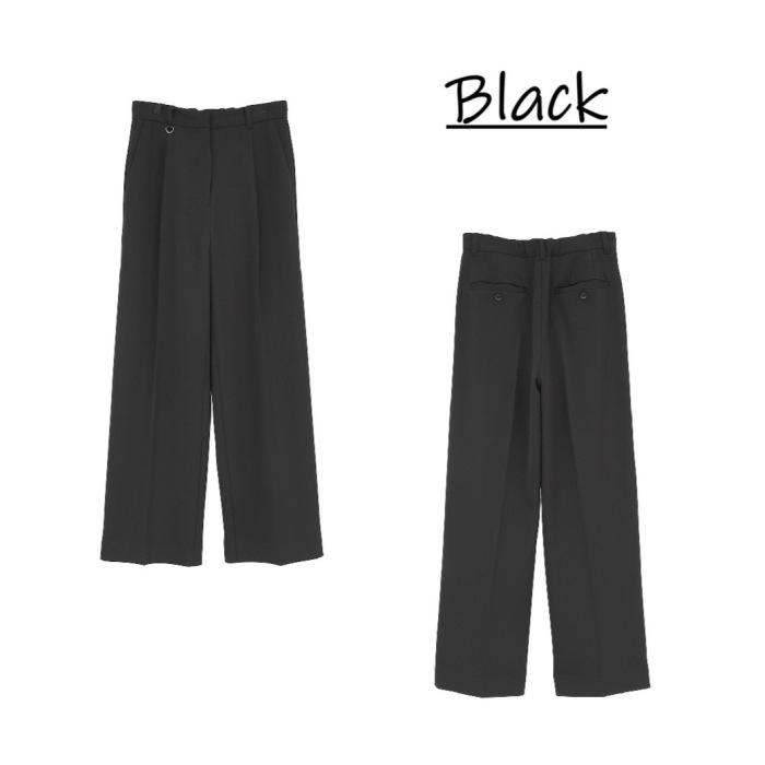 サキ　クラネ　黒　サイズ2 CLANE（クラネ） 即日発送 正規商品 2WAY タック ストレート パンツ