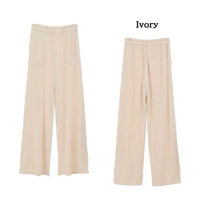 即日発送 CLANE 正規商品 ボトムス クラネ ブライト ジャージー パンツ BRIGHT JERSEY PANTS アイボリー/ベージュ/グリーン/ブラック 4色展開 2026春夏新作 | CLANE | 01