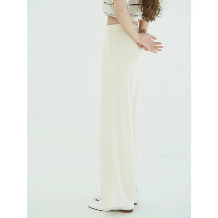 即日発送 CLANE 正規商品 ボトムス クラネ ブライト ジャージー パンツ BRIGHT JERSEY PANTS アイボリー/ベージュ/グリーン/ブラック 4色展開 2026春夏新作 | CLANE | 06