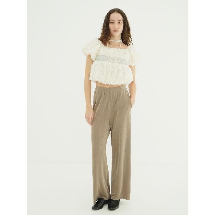 即日発送 CLANE 正規商品 ボトムス クラネ ブライト ジャージー パンツ BRIGHT JERSEY PANTS アイボリー/ベージュ/グリーン/ブラック 4色展開 2026春夏新作 | CLANE | 08