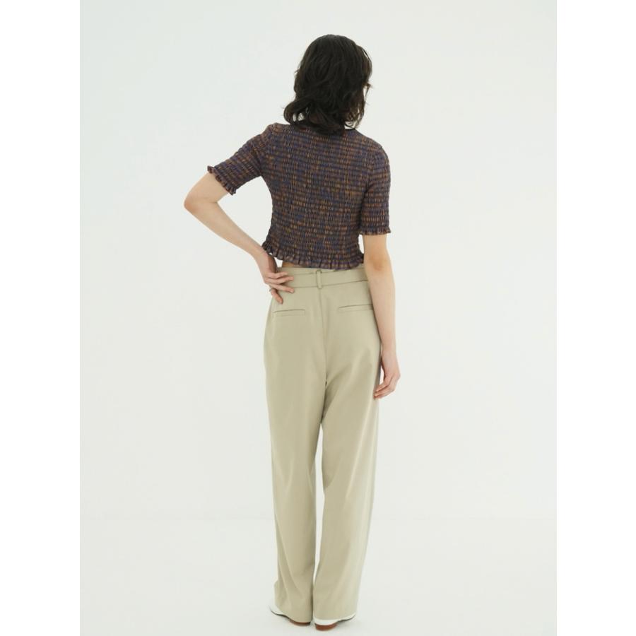 CLANE クラネ WAIST BELT DAD PANTS サイズ0 ベージュ CLANE(クラネ)｜WAIST BELT DAD PANTS/BEIGE の通販｜ELLESHOP・(エル