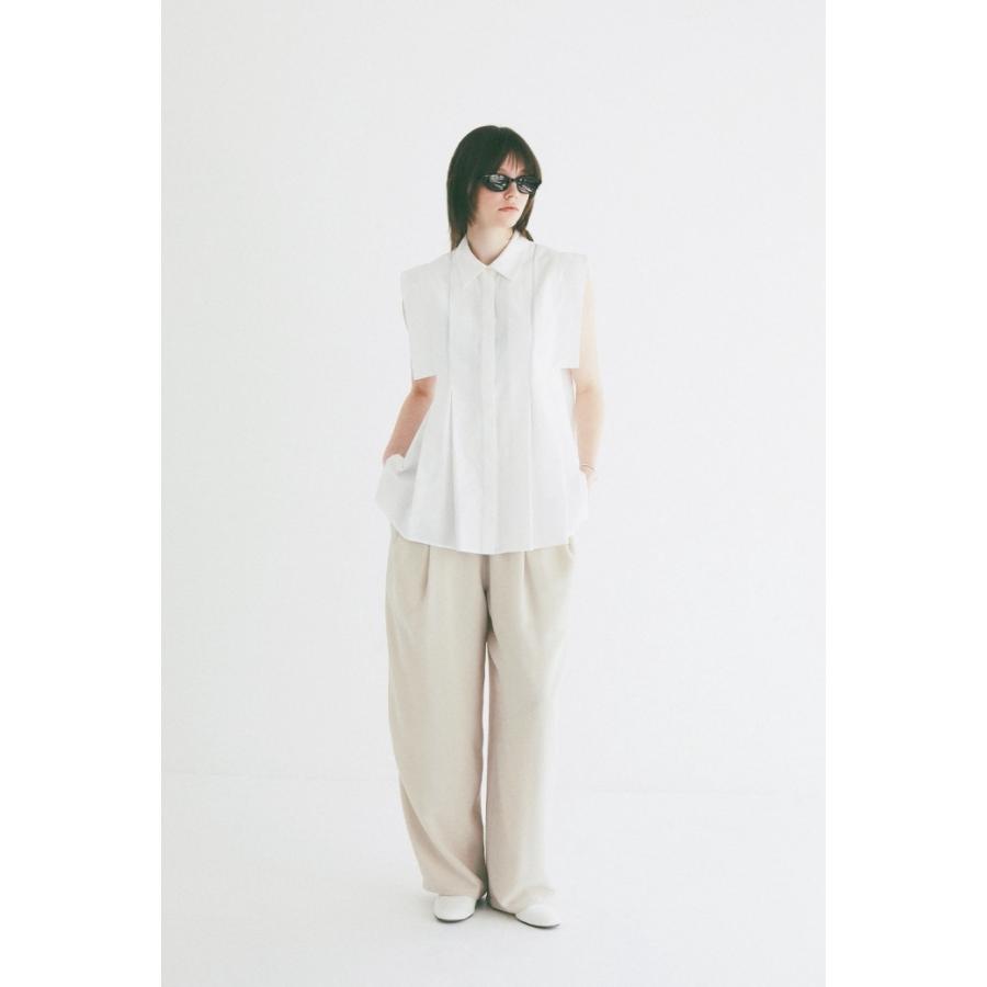 CLANE DRAWSTRING LOOSE TUCK PANTSアイボリー CLANE（クラネ） 正規商品 ドローストリング ルーズ タック パンツ