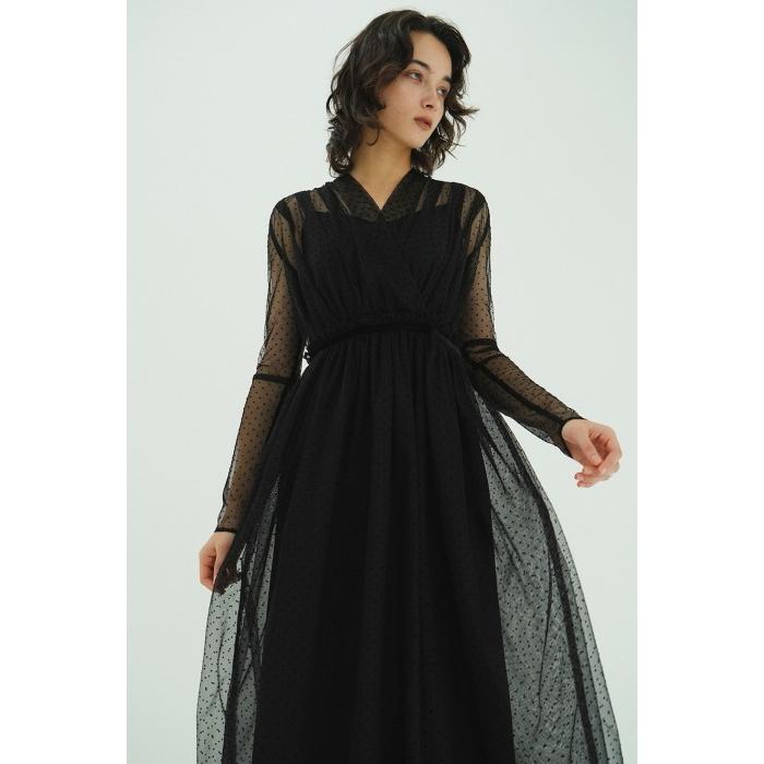 ワンピース CLANE DOT SHEER CACHECOEUR ONEPIECE DOT SHEER CACHECOEUR ONEPIECE｜DRESS(ドレス)｜CLANE OFFICIAL
