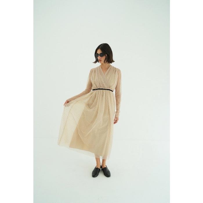 週末限定お値下げ！！クラネ　ドットカシュクールブラウス CLANE（クラネ） 即日発送 正規商品 ドット シアー カシュクール