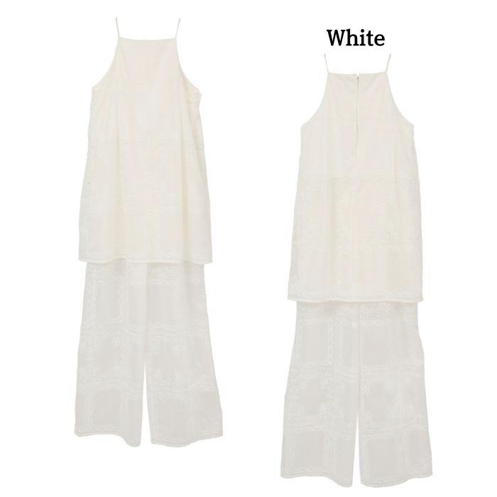 CLANE サイズ1 オールインワン　ホワイト CLANE（クラネ） 即日発送 正規商品 刺繍 レース キャミ