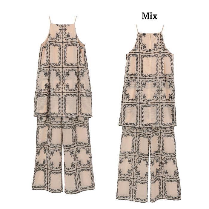 【CLANE】EMBROIDERY LACE CAMI ALL IN ONE CLANE（クラネ） 即日発送 正規商品 刺繍 レース キャミ
