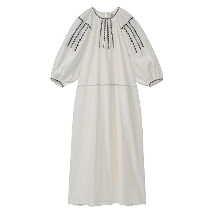 60 Off Clane 正規商品 正規商品 ワンピース スモック 刺繍ワンピース Smock Embroidery One Piece ホワイト White 21春夏新作 人気満点 Www Ladislexia Net