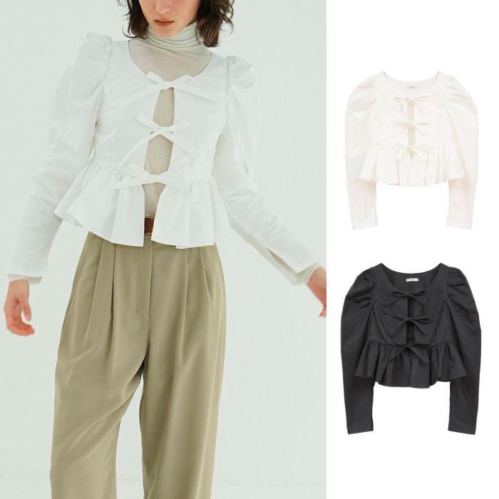 CLANE（クラネ） 即日発送 正規商品 ショート ぺプラム リボン
