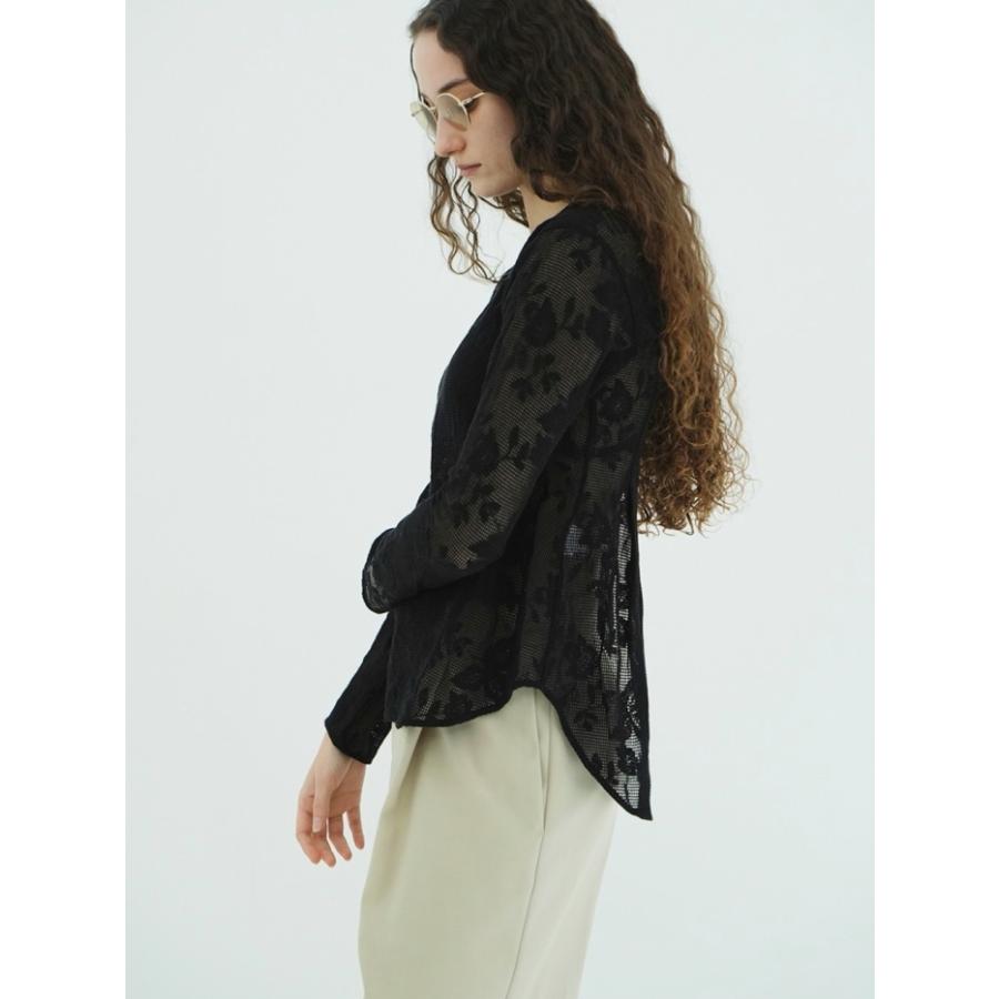 DECO depuis 1985 総レーストップス(black) DECO depuis1985 RIB LACE TOPS - mousses