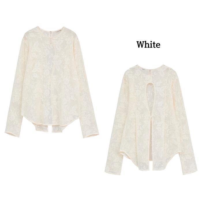 【新品同様】MEER. flower lace tops フラワーレーストップス SLY | FLOWER LACE トップス (Tシャツ・カットソー(長袖) ) |SHEL'TTER