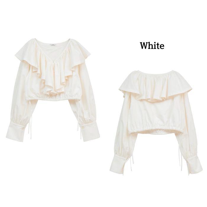 CLANE（クラネ） 即日発送 正規商品 フリルカラー ショート ブラウス