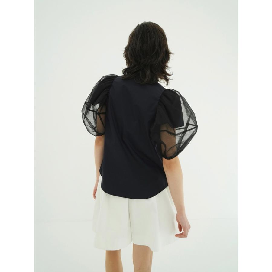 シャツ/ブラウス(半袖/袖なし) SHEER TULLE BALLOON SLEEVE TOPS CLANE CLANE（クラネ）の「CLANE SHEER TULLE BALLOON SLEEVE TOPS（シャツ