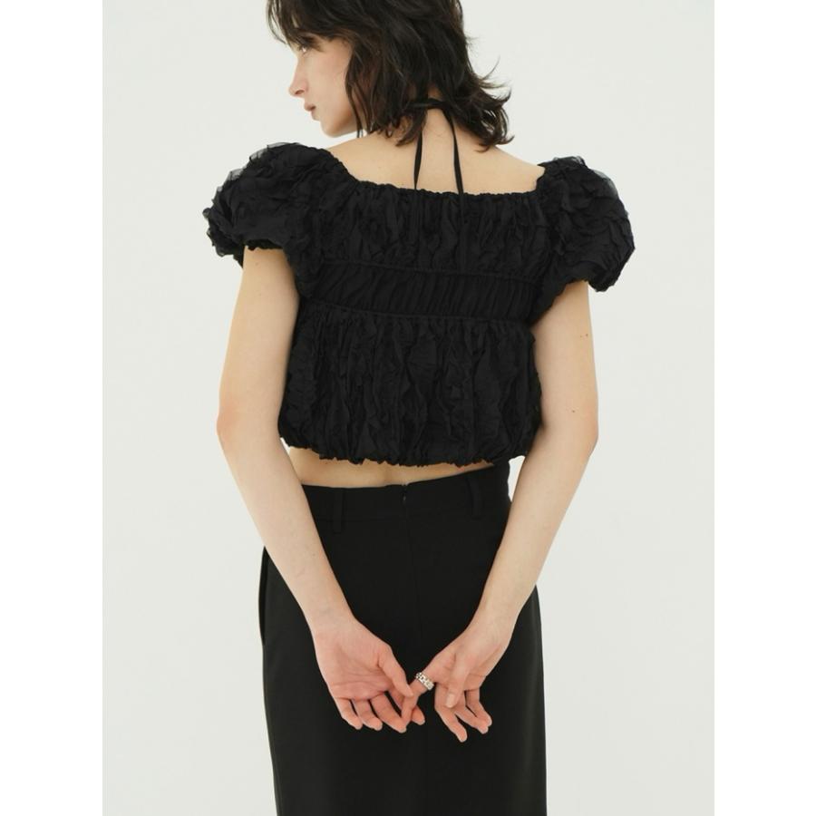 CLANE（クラネ） 正規商品 Wフェイス トップステッチ フリル トップス