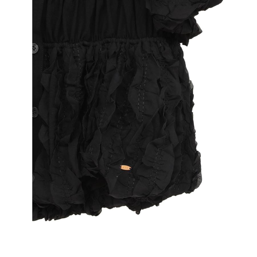 CLANE（クラネ） 正規商品 Wフェイス トップステッチ フリル トップス