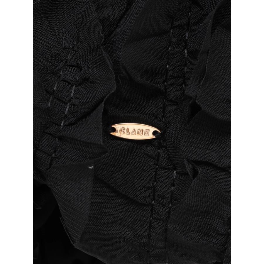 CLANE（クラネ） 正規商品 Wフェイス トップステッチ フリル トップス