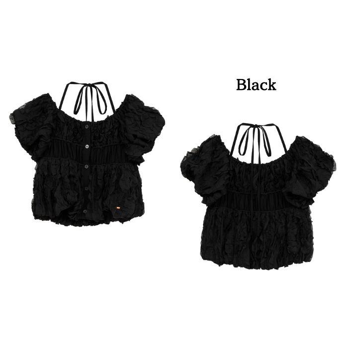 クラネ　CLANE フリル 半袖 トップス 美品 CLANE（クラネ） 正規商品 Wフェイス トップステッチ フリル トップス