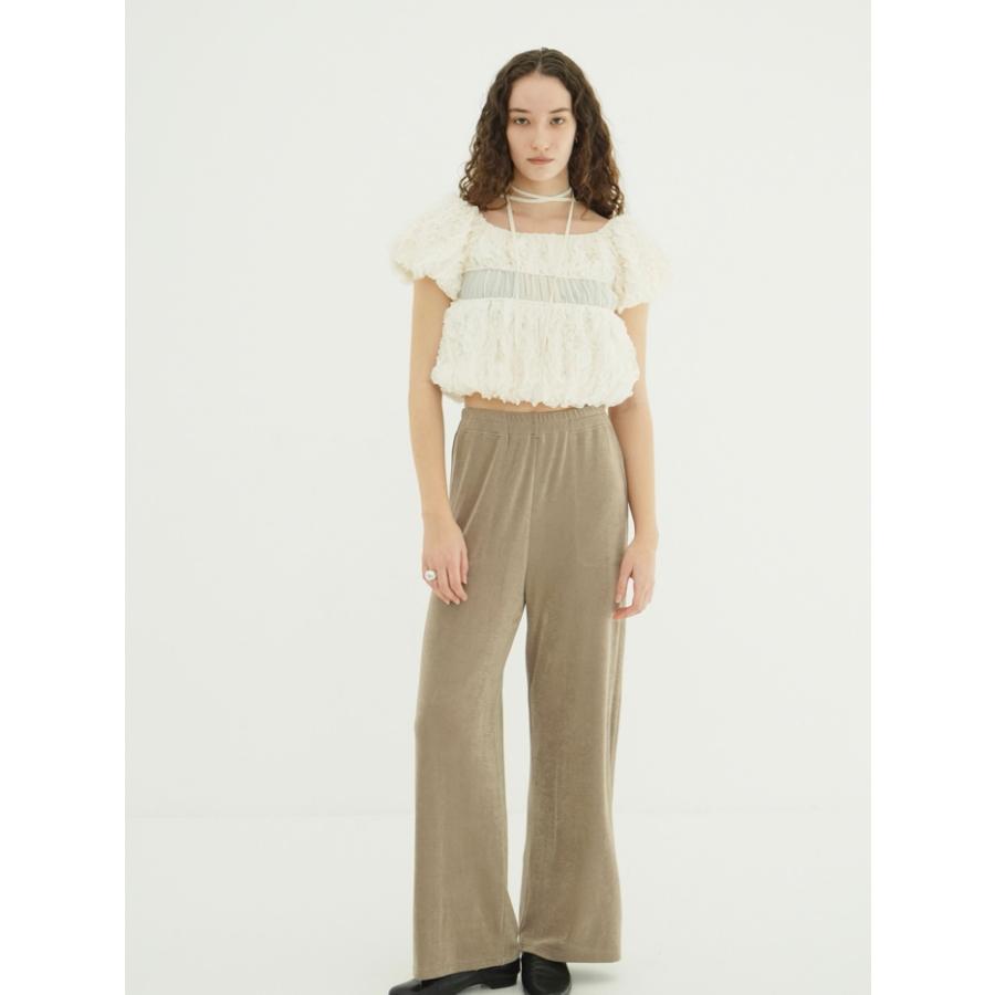 CLANE（クラネ） 正規商品 Wフェイス トップステッチ フリル トップス