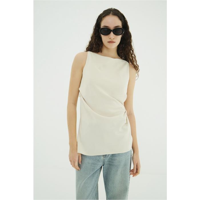 CLANE（クラネ） 正規商品 サテン ドレープ トップス SATIN DRAPE TOPS