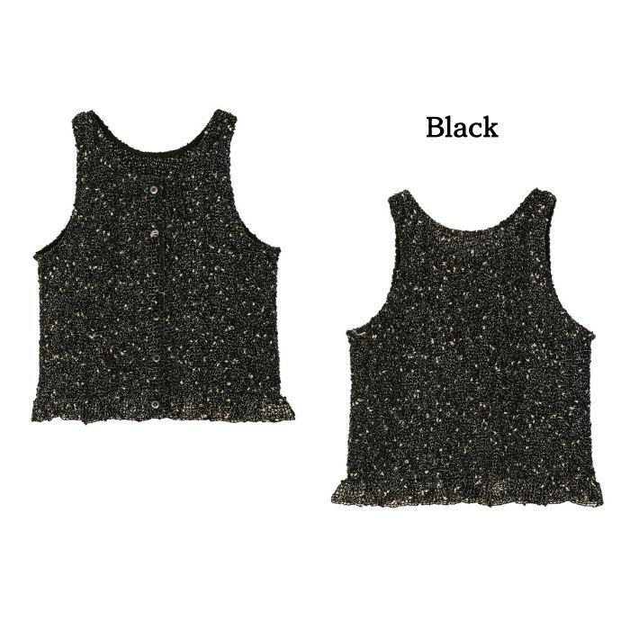 即日発送 CLANE 正規商品 クラネ ミックス メッシュ ギャザー トップス W FACE MIX MESH GATHER N/S TOPS  アイボリー/イエロー/ブラック 3色展開 2026春夏新作の画像