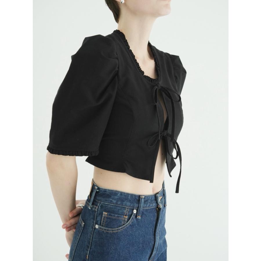 CLANE（クラネ） 即日発送 正規商品 フリル リボン ショート ブラウス