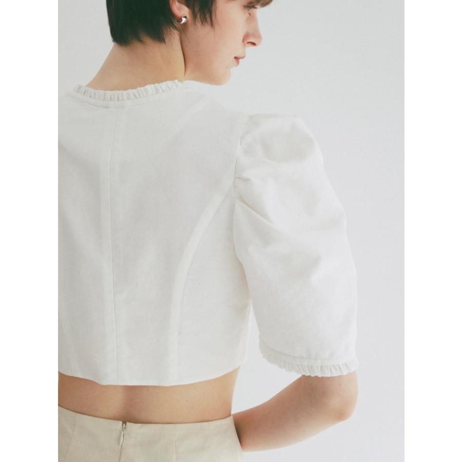 CLANE（クラネ） 即日発送 正規商品 フリル リボン ショート ブラウス