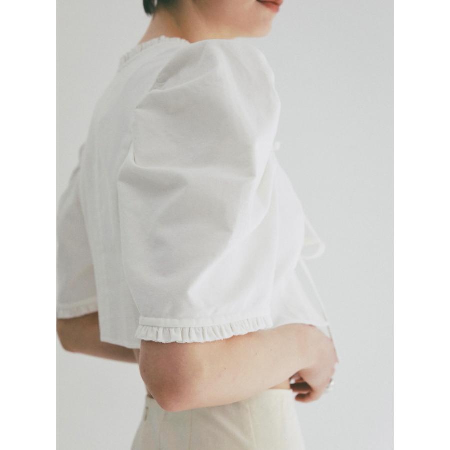 CLANE（クラネ） 即日発送 正規商品 フリル リボン ショート ブラウス