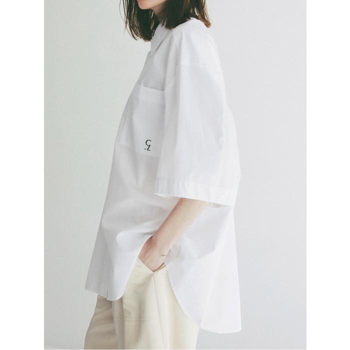 即日発送 CLANE 正規商品 シャツ クラネ ハーフ スリーブ シャツ HALF SLEEVE HUGE SHIRTS ホワイト/グレー/ストライプ 3色展開 2026春夏新作の画像