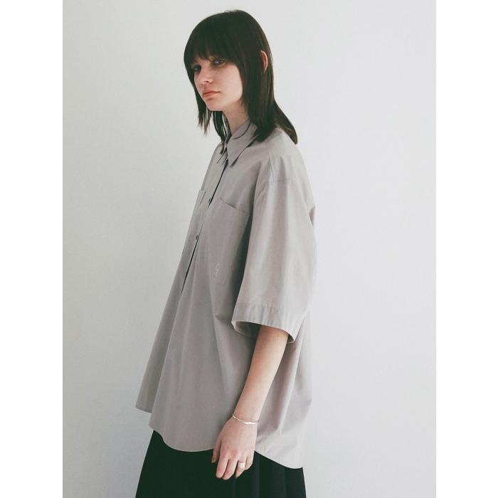 即日発送 CLANE 正規商品 シャツ クラネ ハーフ スリーブ シャツ HALF SLEEVE HUGE SHIRTS ホワイト/グレー/ストライプ 3色展開 2026春夏新作の画像