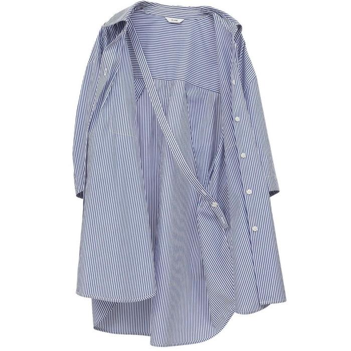 即日発送 CLANE 正規商品 シャツ クラネ ハーフ スリーブ シャツ HALF SLEEVE HUGE SHIRTS ホワイト/グレー/ストライプ 3色展開 2026春夏新作の画像
