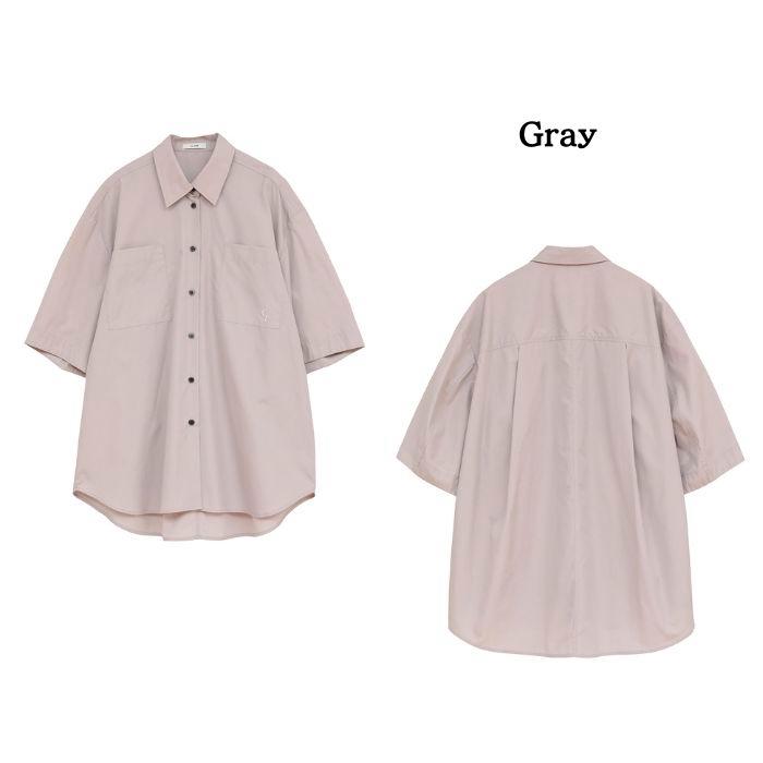 即日発送 CLANE 正規商品 シャツ クラネ ハーフ スリーブ シャツ HALF SLEEVE HUGE SHIRTS ホワイト/グレー/ストライプ 3色展開 2026春夏新作の画像