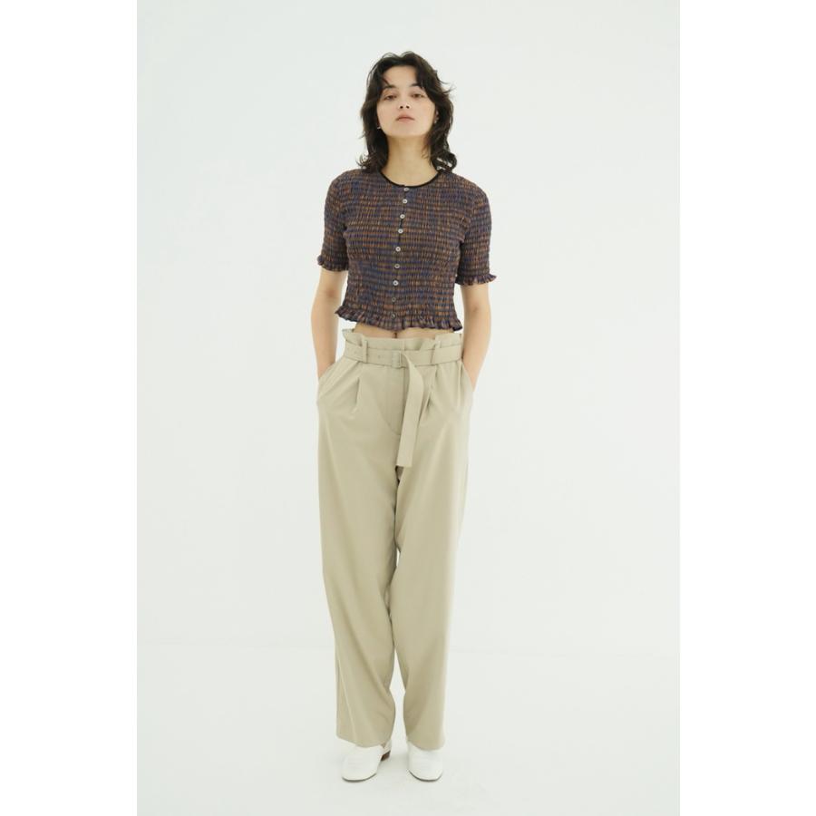 即日発送 CLANE 正規商品 トップス クラネ シャーリング ハーフスリーブ ブラウス SHIRRING HALF SLEEVE BLOUSE 3色展開 2026春夏新作の画像