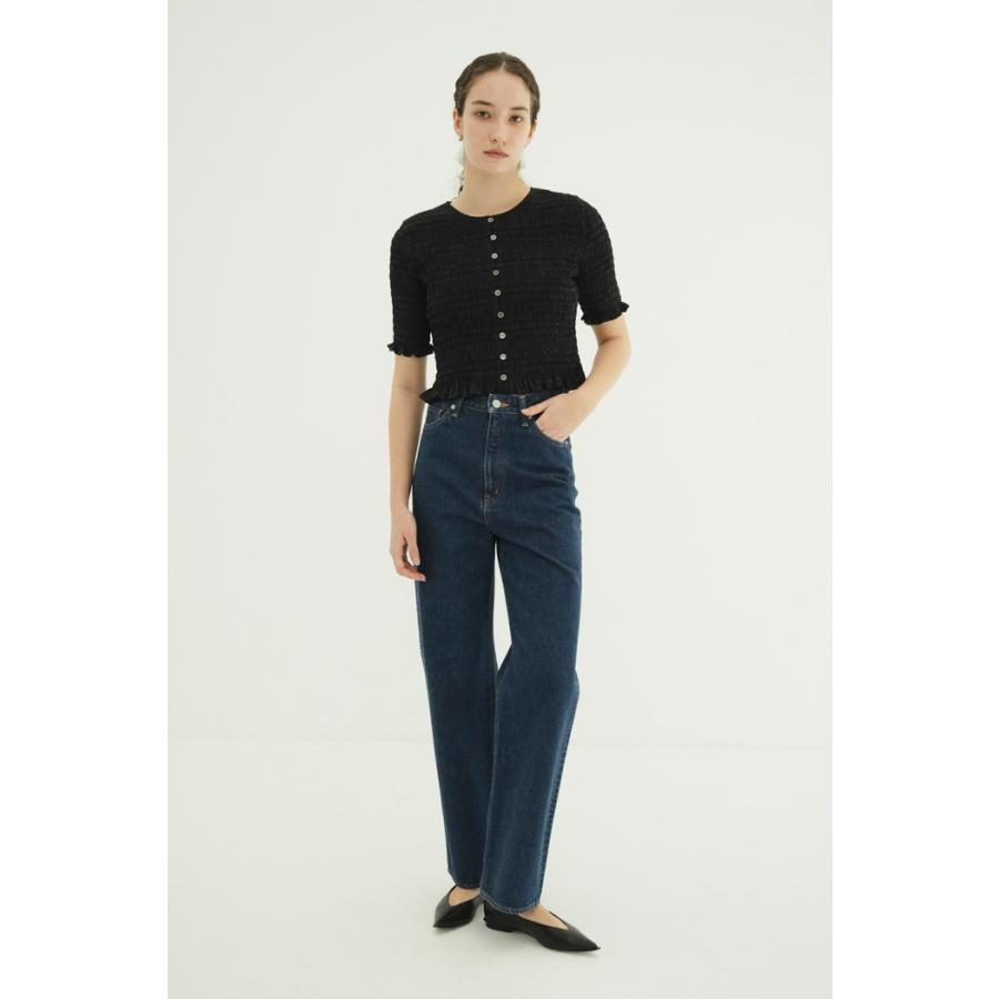 即日発送 CLANE 正規商品 トップス クラネ シャーリング ハーフスリーブ ブラウス SHIRRING HALF SLEEVE BLOUSE 3色展開 2026春夏新作の画像