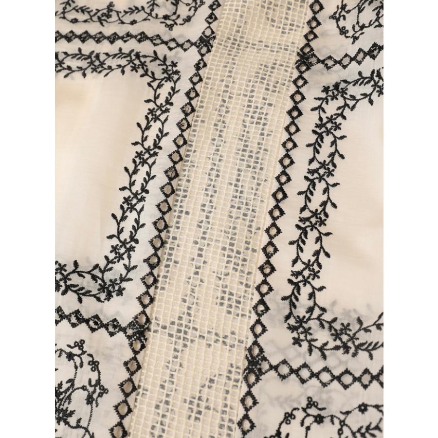 CLANE（クラネ） 即日発送 正規商品 刺繍 レース ボックス シャツ