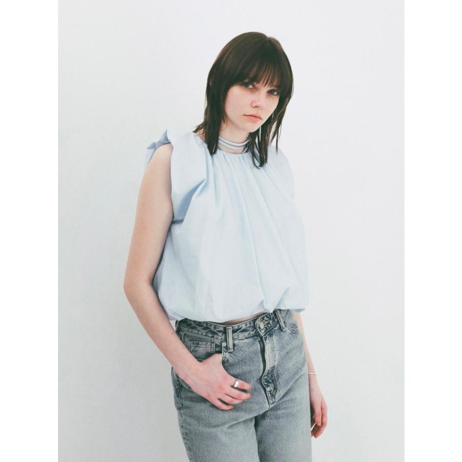 CLANEリボントップス CLANE（クラネ） 即日発送 正規商品 Wフェイス バルーン ギャザー