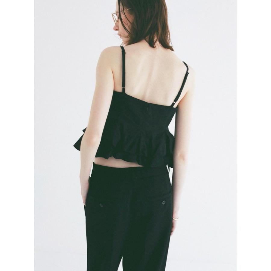 即日発送 CLANE 正規商品 クラネ バブル ペプラム キャミ トップス BUBBLE PEPLUM CAMI TOPS ベージュ/ブラック BEIGE/BLACK 2色展開 2026春夏新作の画像