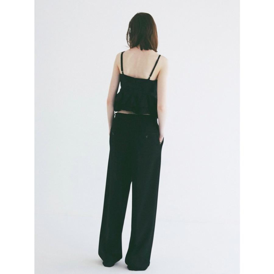 即日発送 CLANE 正規商品 クラネ バブル ペプラム キャミ トップス BUBBLE PEPLUM CAMI TOPS ベージュ/ブラック BEIGE/BLACK 2色展開 2026春夏新作の画像