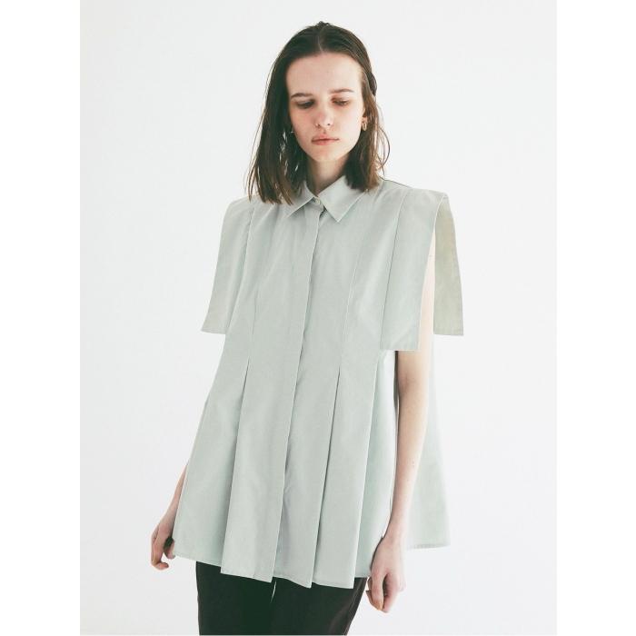 即日発送 CLANE 正規商品 トップス クラネ パネル プリーツ スクエア スリーブ シャツ PANELL PLEAT SQUARE SLEEVE SHIRTS 3色展開 2026春夏新作の画像