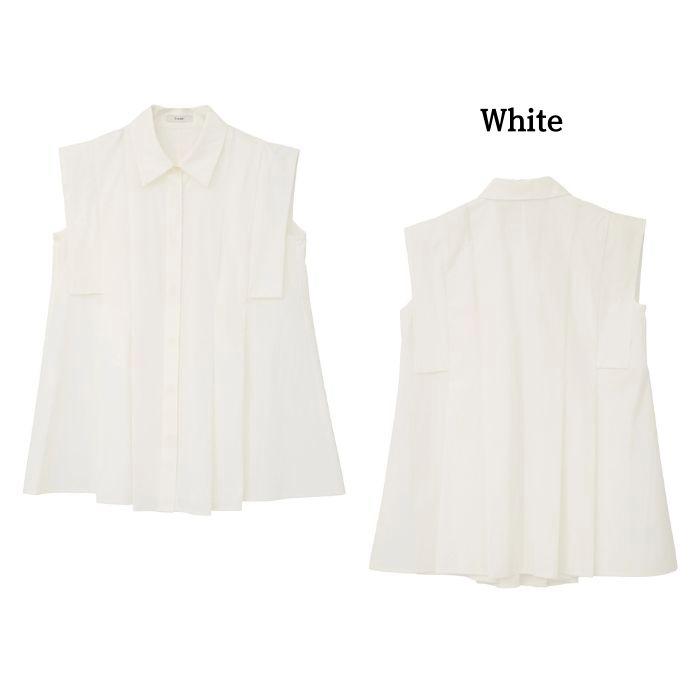 即日発送 CLANE 正規商品 トップス クラネ パネル プリーツ スクエア スリーブ シャツ PANELL PLEAT SQUARE SLEEVE SHIRTS 3色展開 2026春夏新作の画像
