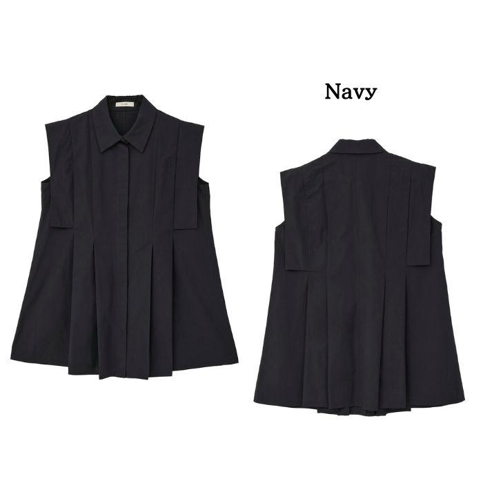 即日発送 CLANE 正規商品 トップス クラネ パネル プリーツ スクエア スリーブ シャツ PANELL PLEAT SQUARE SLEEVE SHIRTS 3色展開 2026春夏新作の画像