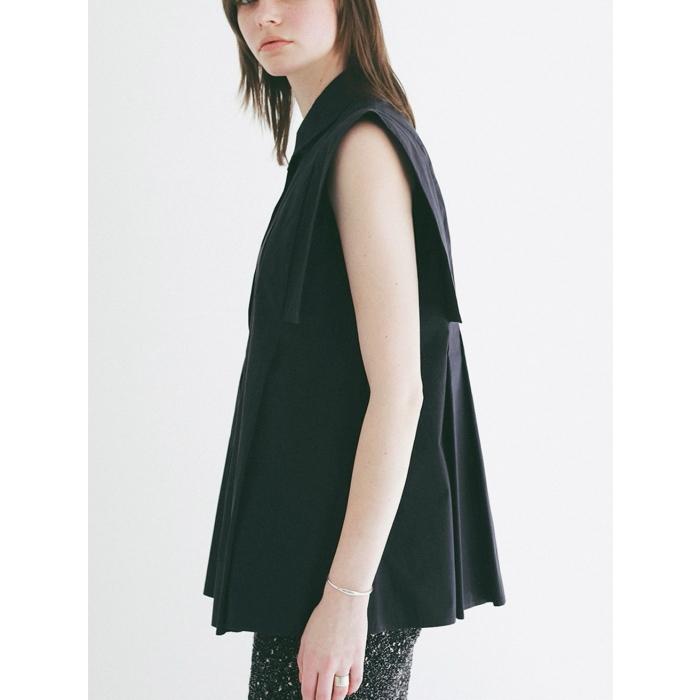 即日発送 CLANE 正規商品 トップス クラネ パネル プリーツ スクエア スリーブ シャツ PANELL PLEAT SQUARE SLEEVE SHIRTS 3色展開 2026春夏新作の画像