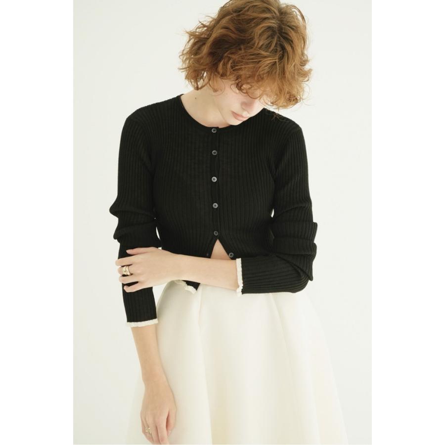 CLANE（クラネ） 正規商品 コントラスト トリム シアー ニット