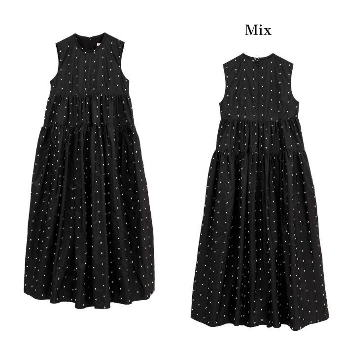 CLANE（クラネ） 正規商品 ドット タイ ボリューム ワンピ―ス DOT