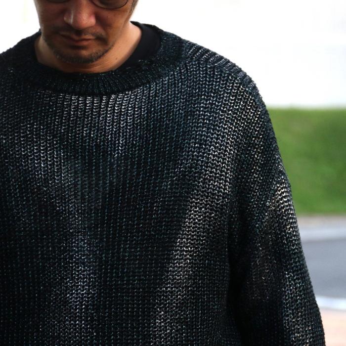 ナウンレス NOUNLESS シャイニー ホイル グランジ ニット SHINY FOIL GRUNGE KNIT 【2024 新作】 NOUNLESS（ナウンレス） 正規商品 ユニセックス シャイニー ホイル