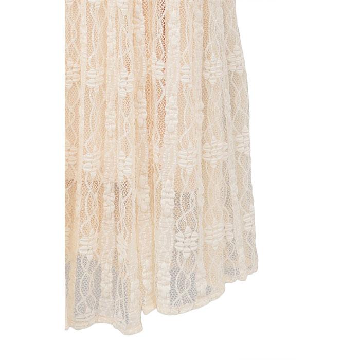 CLANE 正規商品 ワンピース クラネ レース ミニ パフ スリーブ ワンピース LACE MINI PUFF SLEEVE ONEPIECE アイボリー IVORY 2024春夏新作｜charger｜13