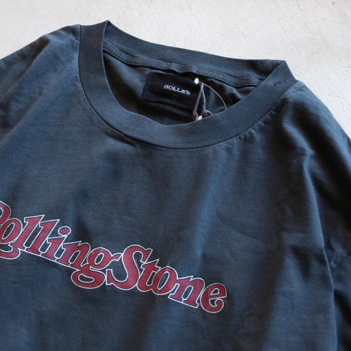 ローラス Tシャツ ROLLAS ローリングストーン 81 ロンT Rolling Stone 81 Long Sleeve Tee ウォッシュド ブラック Washed Black 2022秋冬新作｜charger｜09