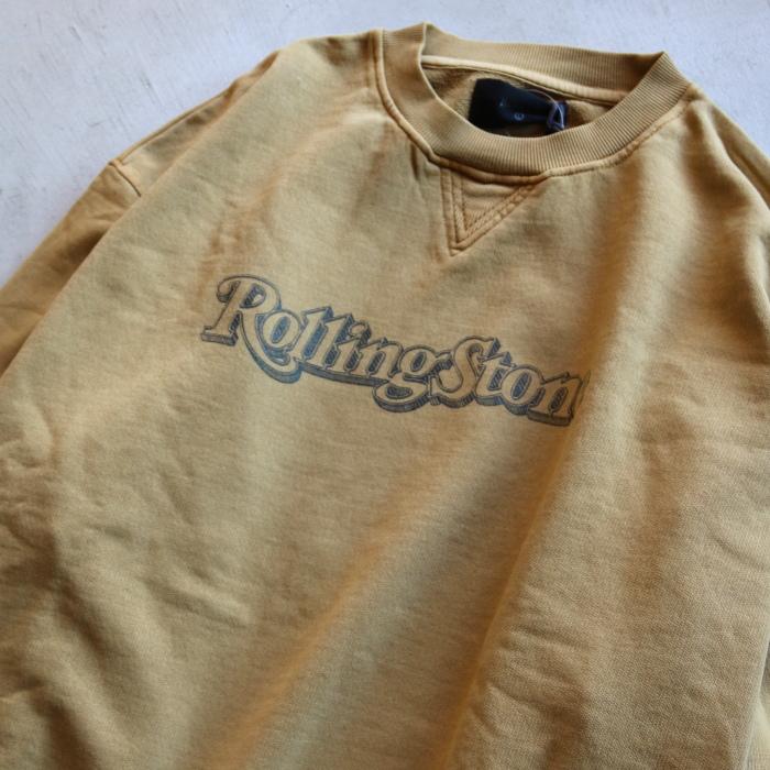 ローラス スウェット ROLLAS ローリングストーン ロゴ クルー スウェット Rolling Stone Logo Crew Sweat ゴールド Gold 2022秋冬新作｜charger｜10