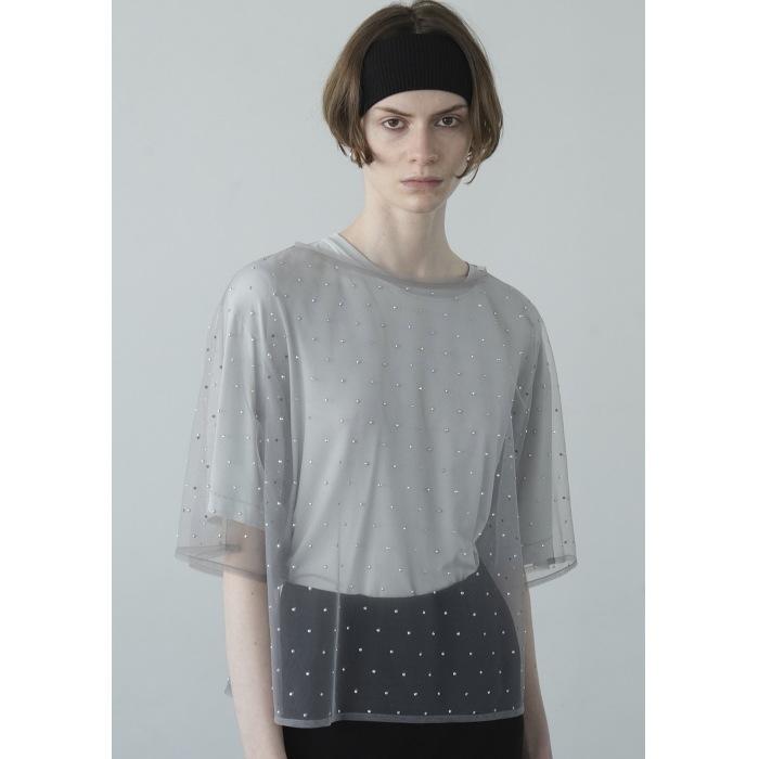 CLANE 正規商品 トップス クラネ ラインストーン シアー トップス RHINESTONE SHEER TOPS グレー GRAY  2024秋冬新作 : 171051112gr : Charger.web-store - 通販 - Yahoo!ショッピング