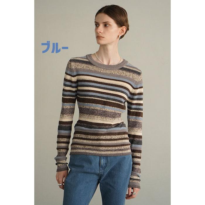 CLANE 正規商品 トップス ニット クラネ マルチ ボーダー MOLE CLANE 正規商品 トップス ニット クラネ マルチ ボーダー MOLE