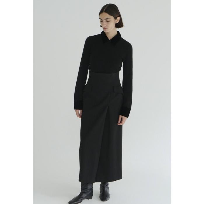 CLANE H/W Tuck Maxi Skirt クラネ 